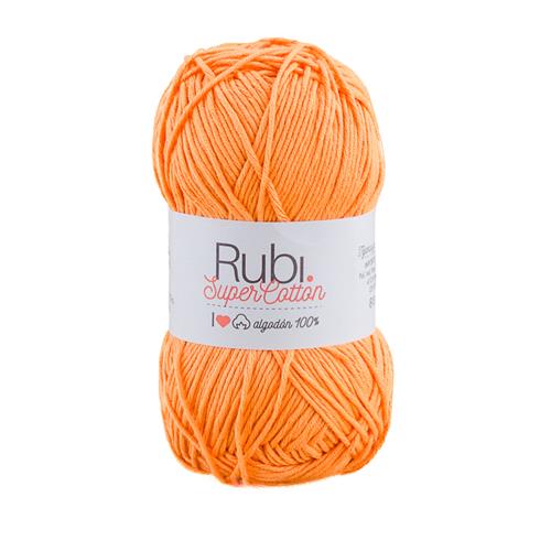 Hilo de algodón Rubí super cotton naranja col 860