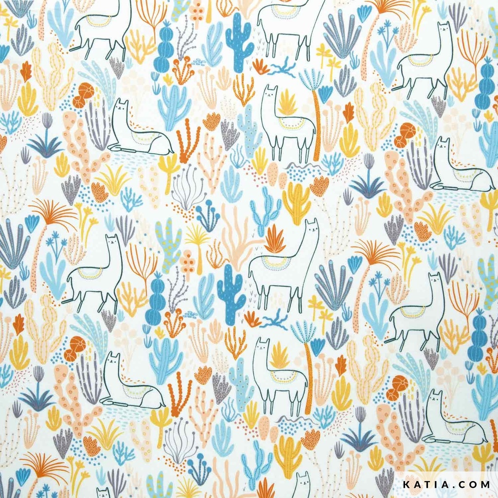Popelin Good Vibes Llamas