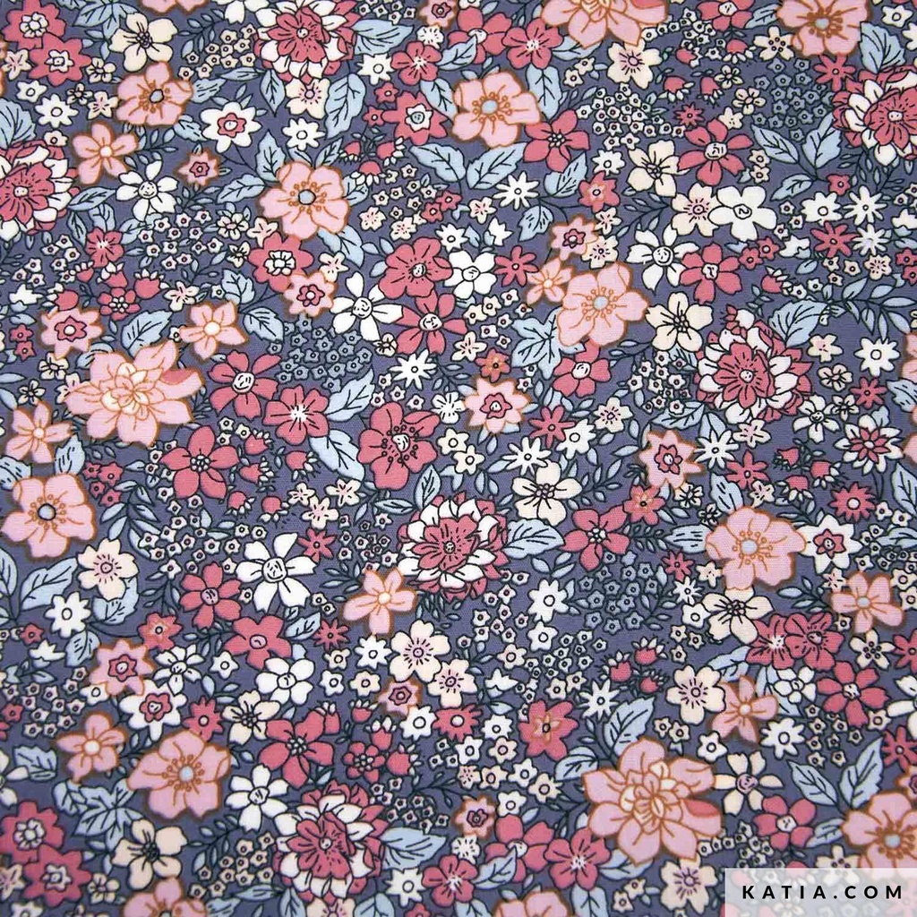 light Poplin print Pink Orchid