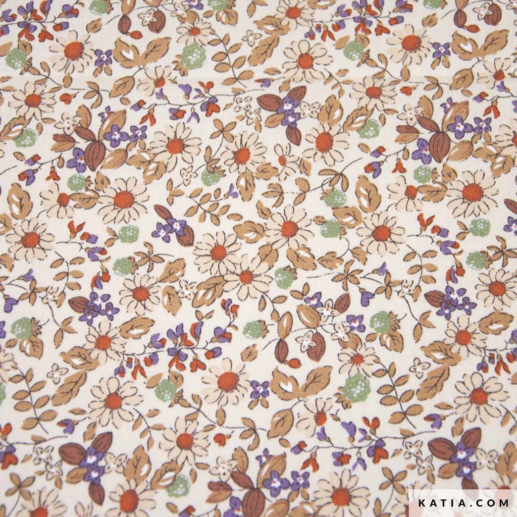Katia poplin light print 7 nuts flowers