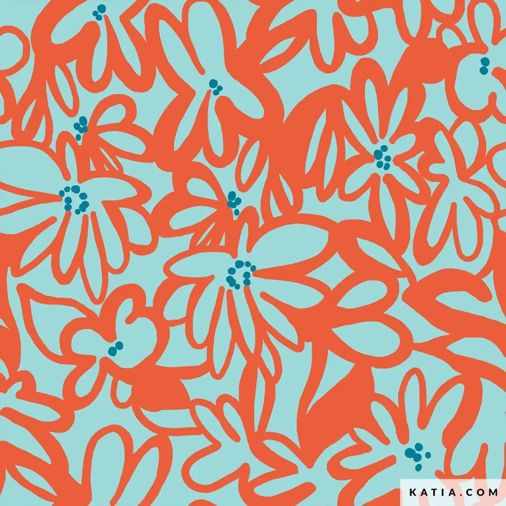 tela de bañador estampada swim print Tiare Turquoise