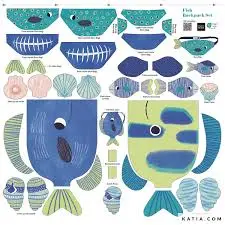 Canva Loneta Slim Panel peces. 2032 / Sea Bag & More