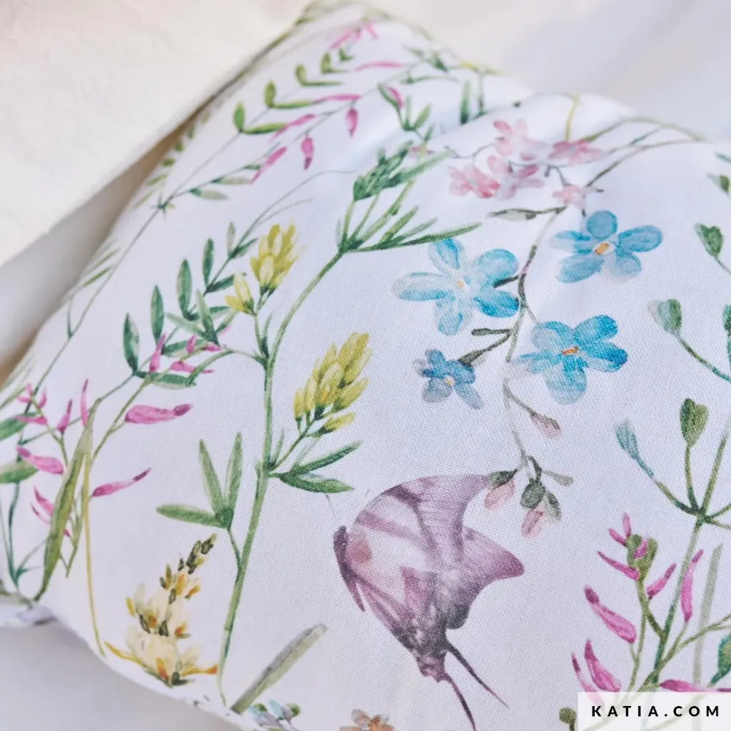 Tela Canvas Panama 100% algodón Butterfly & Dandelion
