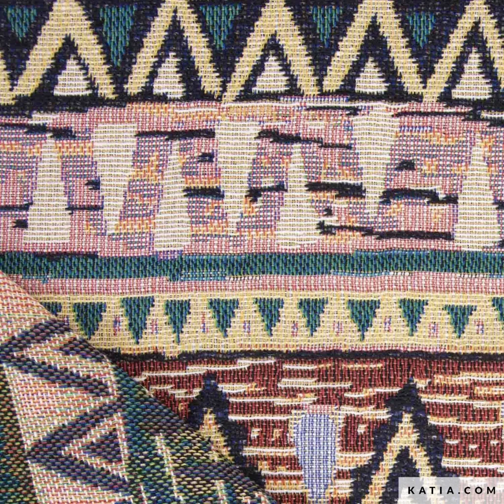 Tela Jacquard con diseño Étnico Tribal