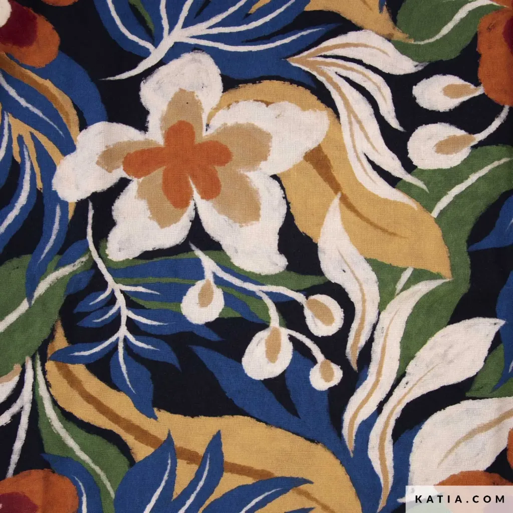 [2229-8 Rayon Chalis Print Iguana Leaves] RAYON CHALIS PRINT (2229-8 Iguana Leaves)