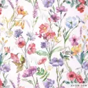 Nuevo Tela de canvas reciclado con flores Multicolor Poppy