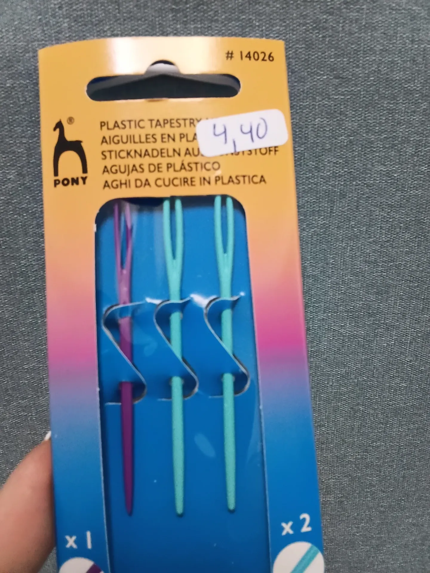 [8901003140262] Agujas Laneras plástico pony