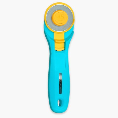 [C1082B] Cúter rotatorio OLFA 45 mm colores rosa/azul/amarillo (Azul Aqua)