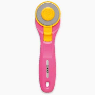 Cúter rotatorio OLFA 45 mm colores rosa/azul/amarillo